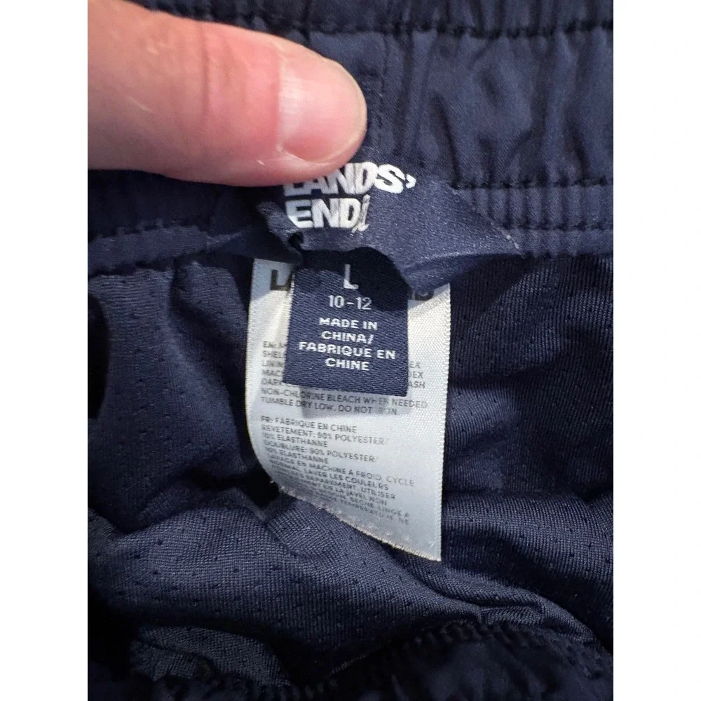 Lands End Boys Blue Galaxy Cloud Print Swim Trunks Board Shorts Size L 10-12